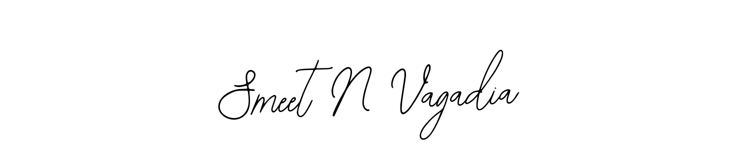 Bearetta-2O07w is a professional signature style that is perfect for those who want to add a touch of class to their signature. It is also a great choice for those who want to make their signature more unique. Get Smeet N Vagadia name to fancy signature for free. Smeet N Vagadia signature style 12 images and pictures png