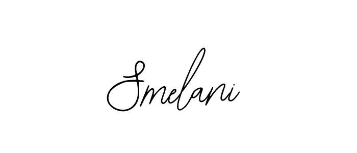 Use a signature maker to create a handwritten signature online. With this signature software, you can design (Bearetta-2O07w) your own signature for name Smelani. Smelani signature style 12 images and pictures png