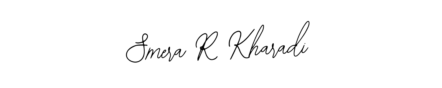 How to make Smera R Kharadi name signature. Use Bearetta-2O07w style for creating short signs online. This is the latest handwritten sign. Smera R Kharadi signature style 12 images and pictures png