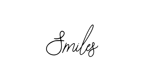 How to make Smiles signature? Bearetta-2O07w is a professional autograph style. Create handwritten signature for Smiles name. Smiles signature style 12 images and pictures png