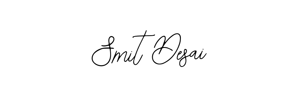 Design your own signature with our free online signature maker. With this signature software, you can create a handwritten (Bearetta-2O07w) signature for name Smit Desai. Smit Desai signature style 12 images and pictures png