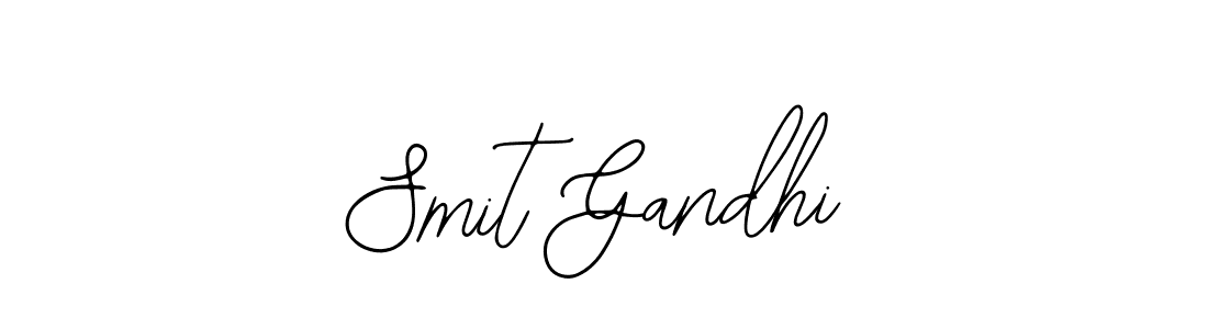 How to make Smit Gandhi name signature. Use Bearetta-2O07w style for creating short signs online. This is the latest handwritten sign. Smit Gandhi signature style 12 images and pictures png