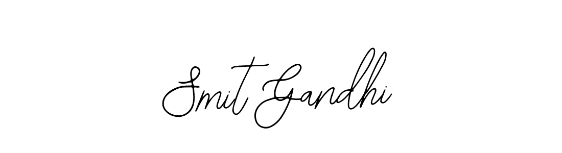 How to make Smit Gandhi name signature. Use Bearetta-2O07w style for creating short signs online. This is the latest handwritten sign. Smit Gandhi signature style 12 images and pictures png