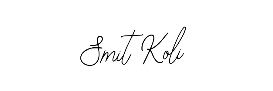 if you are searching for the best signature style for your name Smit Koli. so please give up your signature search. here we have designed multiple signature styles  using Bearetta-2O07w. Smit Koli signature style 12 images and pictures png