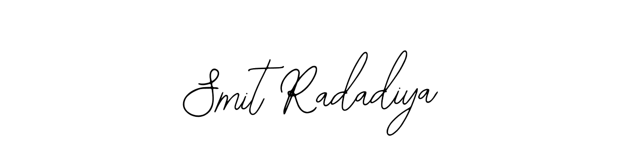You should practise on your own different ways (Bearetta-2O07w) to write your name (Smit Radadiya) in signature. don't let someone else do it for you. Smit Radadiya signature style 12 images and pictures png