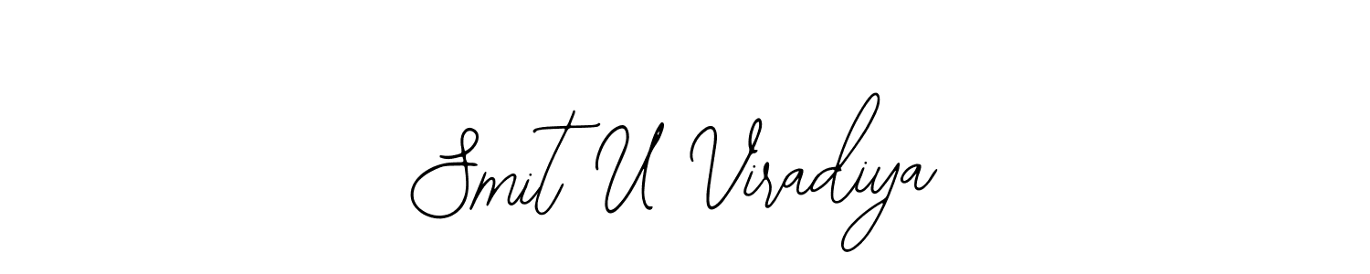 Design your own signature with our free online signature maker. With this signature software, you can create a handwritten (Bearetta-2O07w) signature for name Smit U Viradiya. Smit U Viradiya signature style 12 images and pictures png