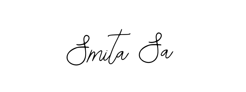 You should practise on your own different ways (Bearetta-2O07w) to write your name (Smita Sa) in signature. don't let someone else do it for you. Smita Sa signature style 12 images and pictures png