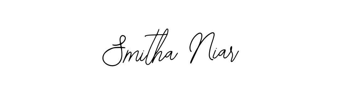 Make a short Smitha Niar signature style. Manage your documents anywhere anytime using Bearetta-2O07w. Create and add eSignatures, submit forms, share and send files easily. Smitha Niar signature style 12 images and pictures png