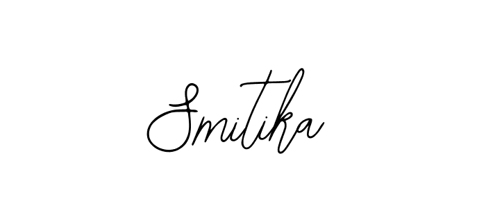 You should practise on your own different ways (Bearetta-2O07w) to write your name (Smitika) in signature. don't let someone else do it for you. Smitika signature style 12 images and pictures png