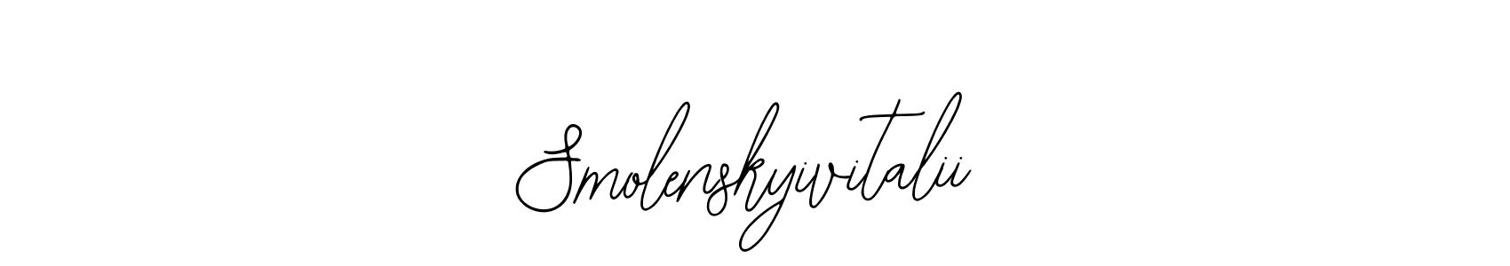 How to make Smolenskyivitalii signature? Bearetta-2O07w is a professional autograph style. Create handwritten signature for Smolenskyivitalii name. Smolenskyivitalii signature style 12 images and pictures png
