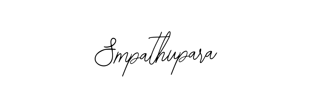 How to make Smpathupara name signature. Use Bearetta-2O07w style for creating short signs online. This is the latest handwritten sign. Smpathupara signature style 12 images and pictures png