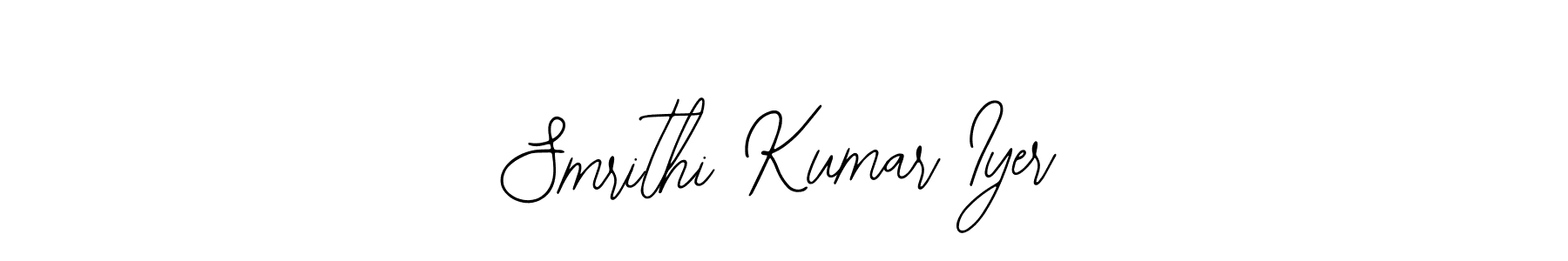 Also You can easily find your signature by using the search form. We will create Smrithi Kumar Iyer name handwritten signature images for you free of cost using Bearetta-2O07w sign style. Smrithi Kumar Iyer signature style 12 images and pictures png