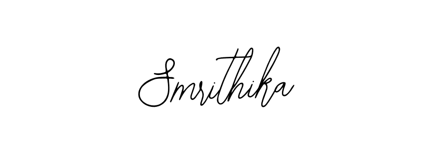 How to make Smrithika name signature. Use Bearetta-2O07w style for creating short signs online. This is the latest handwritten sign. Smrithika signature style 12 images and pictures png