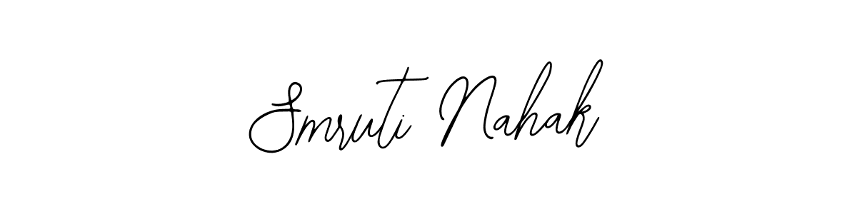 Design your own signature with our free online signature maker. With this signature software, you can create a handwritten (Bearetta-2O07w) signature for name Smruti Nahak. Smruti Nahak signature style 12 images and pictures png