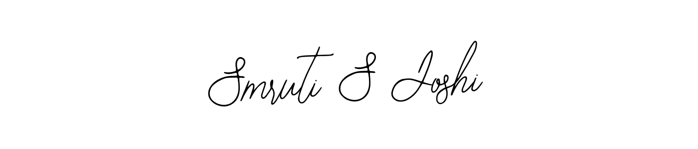 How to make Smruti S Joshi name signature. Use Bearetta-2O07w style for creating short signs online. This is the latest handwritten sign. Smruti S Joshi signature style 12 images and pictures png