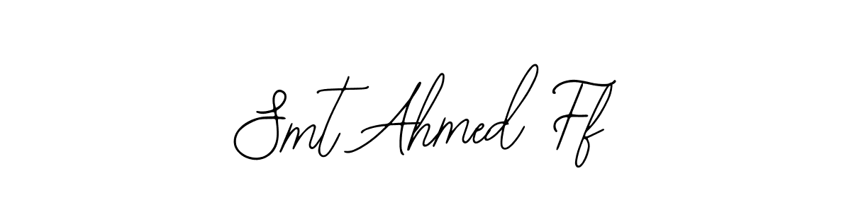 Bearetta-2O07w is a professional signature style that is perfect for those who want to add a touch of class to their signature. It is also a great choice for those who want to make their signature more unique. Get Smt Ahmed Ff name to fancy signature for free. Smt Ahmed Ff signature style 12 images and pictures png