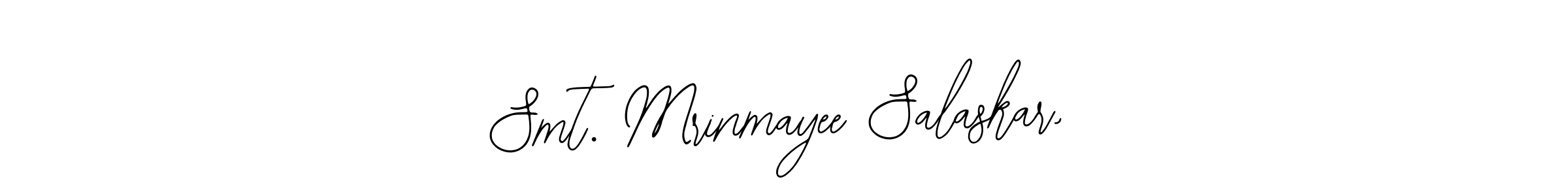 How to make Smt. Mrinmayee Salaskar, name signature. Use Bearetta-2O07w style for creating short signs online. This is the latest handwritten sign. Smt. Mrinmayee Salaskar, signature style 12 images and pictures png