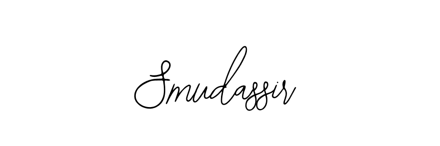 Use a signature maker to create a handwritten signature online. With this signature software, you can design (Bearetta-2O07w) your own signature for name Smudassir. Smudassir signature style 12 images and pictures png