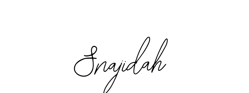 How to make Snajidah name signature. Use Bearetta-2O07w style for creating short signs online. This is the latest handwritten sign. Snajidah signature style 12 images and pictures png