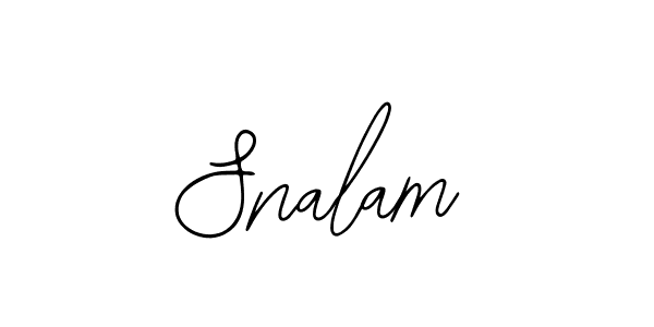 How to make Snalam signature? Bearetta-2O07w is a professional autograph style. Create handwritten signature for Snalam name. Snalam signature style 12 images and pictures png