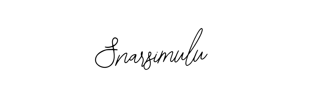 Also we have Snarsimulu name is the best signature style. Create professional handwritten signature collection using Bearetta-2O07w autograph style. Snarsimulu signature style 12 images and pictures png