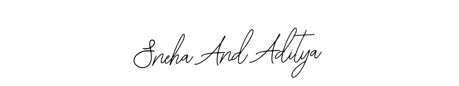 Also You can easily find your signature by using the search form. We will create Sneha And Aditya name handwritten signature images for you free of cost using Bearetta-2O07w sign style. Sneha And Aditya signature style 12 images and pictures png