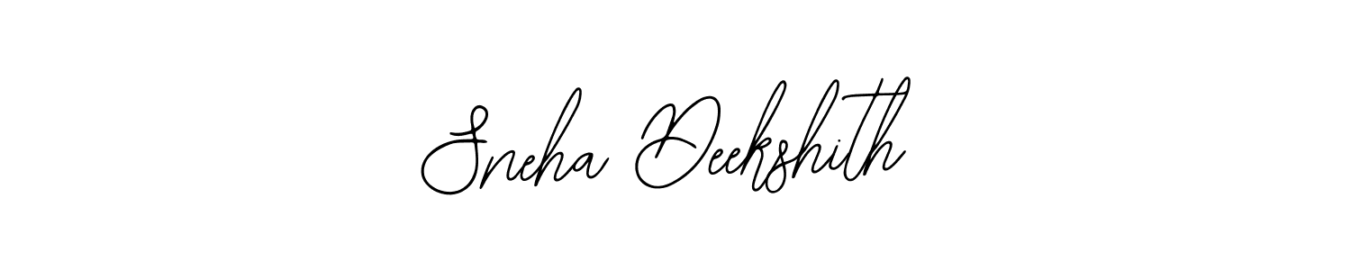 The best way (Bearetta-2O07w) to make a short signature is to pick only two or three words in your name. The name Sneha Deekshith include a total of six letters. For converting this name. Sneha Deekshith signature style 12 images and pictures png