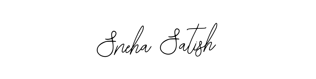 How to make Sneha Satish name signature. Use Bearetta-2O07w style for creating short signs online. This is the latest handwritten sign. Sneha Satish signature style 12 images and pictures png