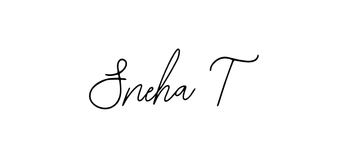 How to Draw Sneha T signature style? Bearetta-2O07w is a latest design signature styles for name Sneha T. Sneha T signature style 12 images and pictures png