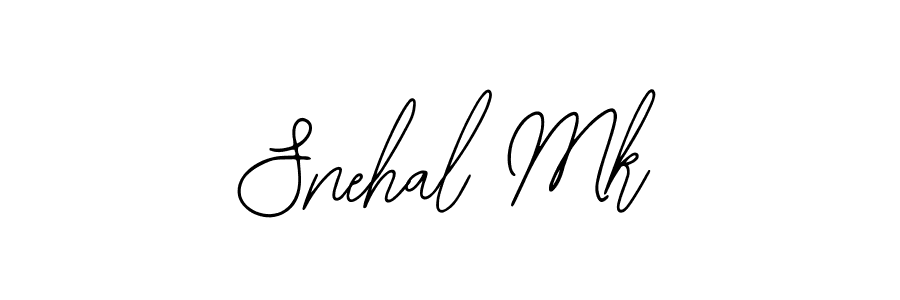 The best way (Bearetta-2O07w) to make a short signature is to pick only two or three words in your name. The name Snehal Mk include a total of six letters. For converting this name. Snehal Mk signature style 12 images and pictures png