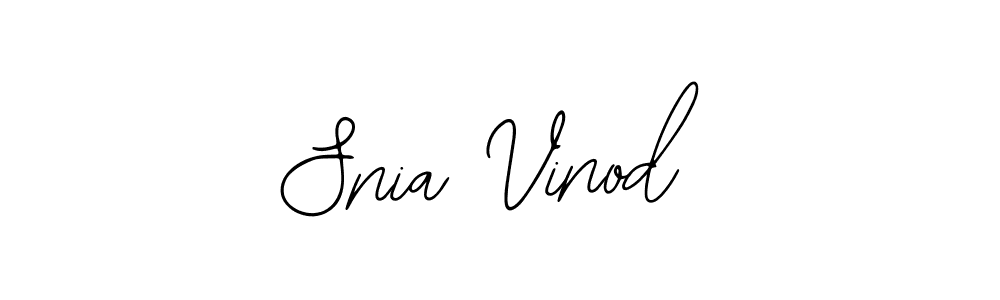 Bearetta-2O07w is a professional signature style that is perfect for those who want to add a touch of class to their signature. It is also a great choice for those who want to make their signature more unique. Get Snia Vinod name to fancy signature for free. Snia Vinod signature style 12 images and pictures png
