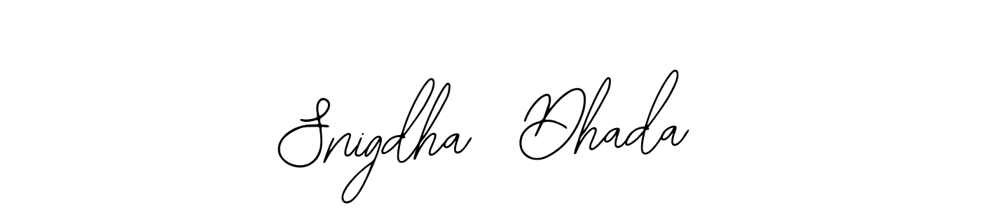 Use a signature maker to create a handwritten signature online. With this signature software, you can design (Bearetta-2O07w) your own signature for name Snigdha  Dhada. Snigdha  Dhada signature style 12 images and pictures png