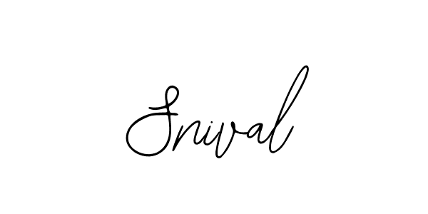 Design your own signature with our free online signature maker. With this signature software, you can create a handwritten (Bearetta-2O07w) signature for name Snival. Snival signature style 12 images and pictures png