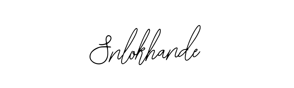 Snlokhande stylish signature style. Best Handwritten Sign (Bearetta-2O07w) for my name. Handwritten Signature Collection Ideas for my name Snlokhande. Snlokhande signature style 12 images and pictures png