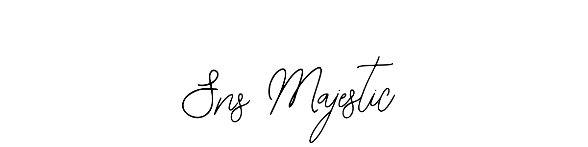 How to make Sns Majestic name signature. Use Bearetta-2O07w style for creating short signs online. This is the latest handwritten sign. Sns Majestic signature style 12 images and pictures png