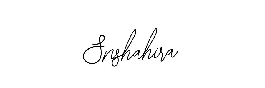 Design your own signature with our free online signature maker. With this signature software, you can create a handwritten (Bearetta-2O07w) signature for name Snshahira. Snshahira signature style 12 images and pictures png