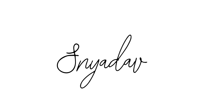 Use a signature maker to create a handwritten signature online. With this signature software, you can design (Bearetta-2O07w) your own signature for name Snyadav. Snyadav signature style 12 images and pictures png