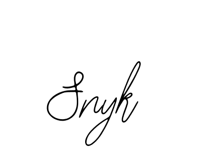 The best way (Bearetta-2O07w) to make a short signature is to pick only two or three words in your name. The name Snyk include a total of six letters. For converting this name. Snyk signature style 12 images and pictures png