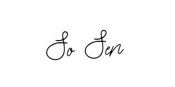 Make a beautiful signature design for name So Sen. With this signature (Bearetta-2O07w) style, you can create a handwritten signature for free. So Sen signature style 12 images and pictures png