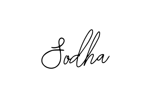 Design your own signature with our free online signature maker. With this signature software, you can create a handwritten (Bearetta-2O07w) signature for name Sodha. Sodha signature style 12 images and pictures png