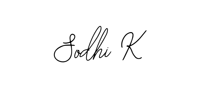 How to make Sodhi K name signature. Use Bearetta-2O07w style for creating short signs online. This is the latest handwritten sign. Sodhi K signature style 12 images and pictures png