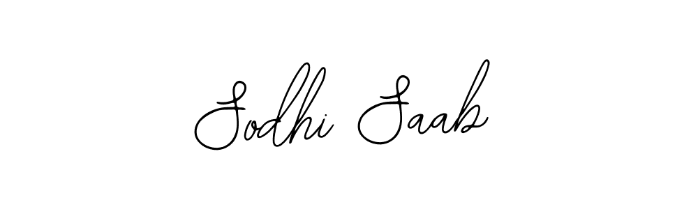 How to make Sodhi Saab name signature. Use Bearetta-2O07w style for creating short signs online. This is the latest handwritten sign. Sodhi Saab signature style 12 images and pictures png