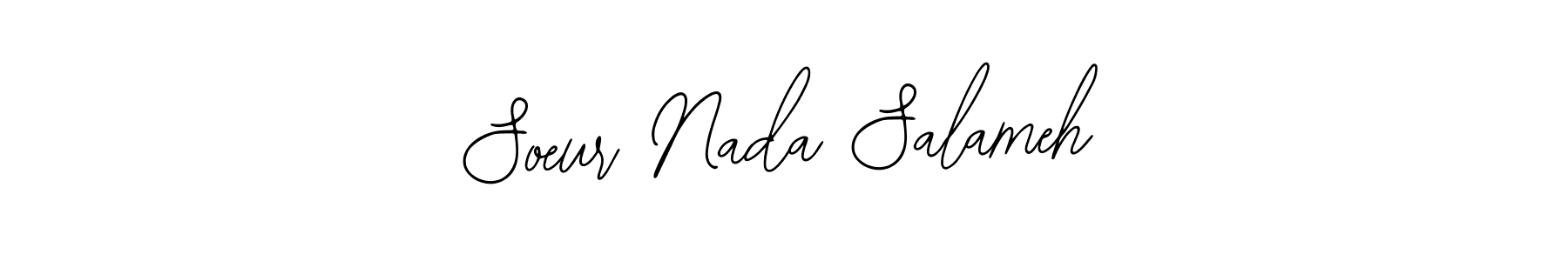 Make a beautiful signature design for name Soeur Nada Salameh. Use this online signature maker to create a handwritten signature for free. Soeur Nada Salameh signature style 12 images and pictures png
