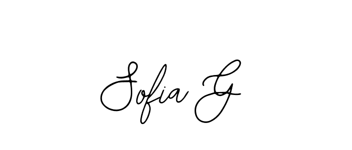 Use a signature maker to create a handwritten signature online. With this signature software, you can design (Bearetta-2O07w) your own signature for name Sofia G. Sofia G signature style 12 images and pictures png