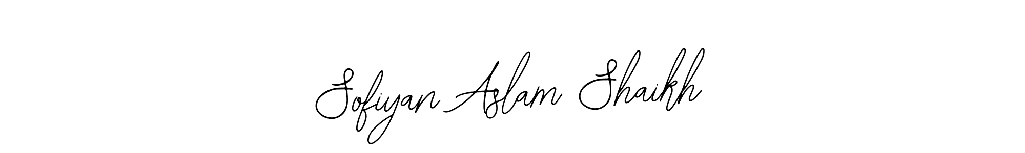 Use a signature maker to create a handwritten signature online. With this signature software, you can design (Bearetta-2O07w) your own signature for name Sofiyan Aslam Shaikh. Sofiyan Aslam Shaikh signature style 12 images and pictures png