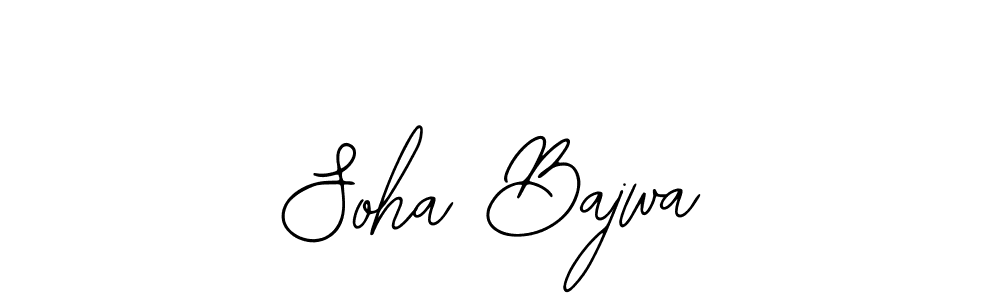 How to make Soha Bajwa name signature. Use Bearetta-2O07w style for creating short signs online. This is the latest handwritten sign. Soha Bajwa signature style 12 images and pictures png