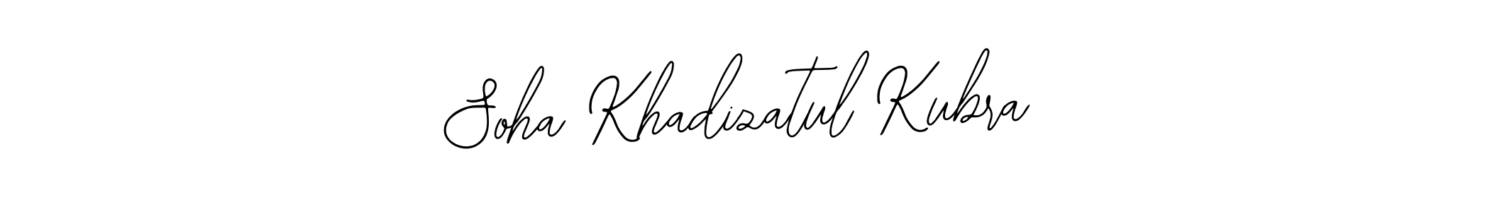 Design your own signature with our free online signature maker. With this signature software, you can create a handwritten (Bearetta-2O07w) signature for name Soha Khadizatul Kubra. Soha Khadizatul Kubra signature style 12 images and pictures png