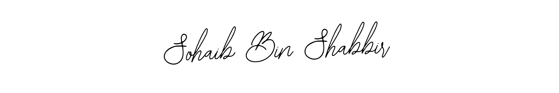 How to make Sohaib Bin Shabbir name signature. Use Bearetta-2O07w style for creating short signs online. This is the latest handwritten sign. Sohaib Bin Shabbir signature style 12 images and pictures png