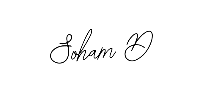 You should practise on your own different ways (Bearetta-2O07w) to write your name (Soham D) in signature. don't let someone else do it for you. Soham D signature style 12 images and pictures png