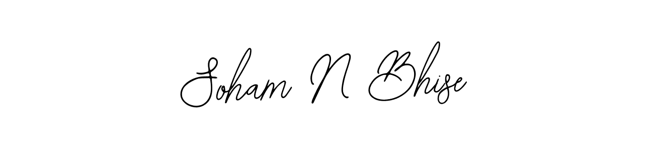 Use a signature maker to create a handwritten signature online. With this signature software, you can design (Bearetta-2O07w) your own signature for name Soham N Bhise. Soham N Bhise signature style 12 images and pictures png